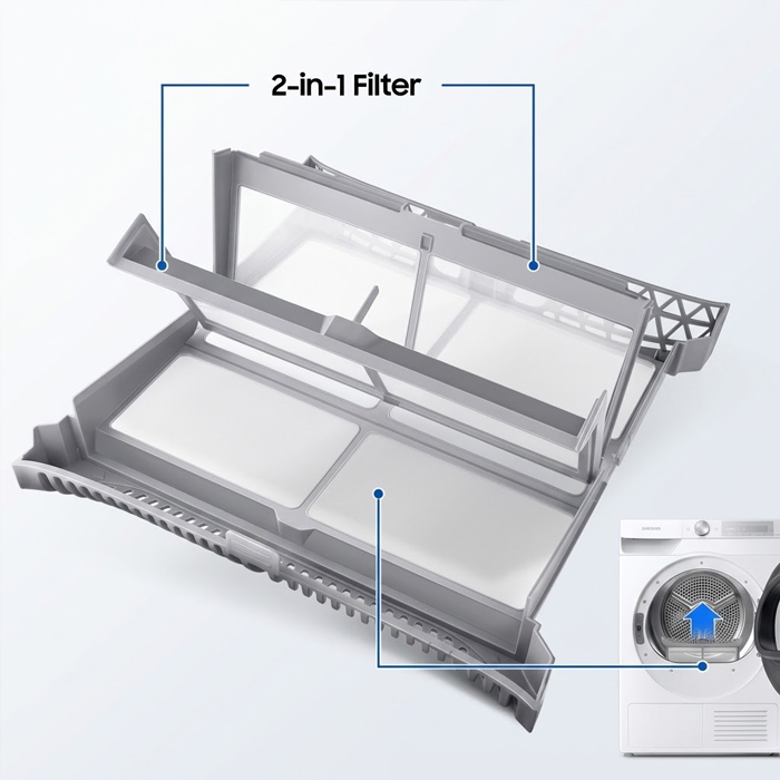 Samsung Pengering AI Dryer Super Speed Front Loading 10 Kg - DV10BB9440GHSE